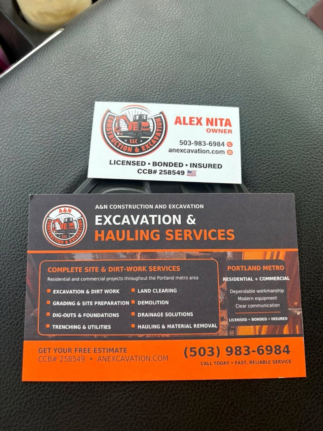 Alex Nita — A&N Excavation & Hauling Services